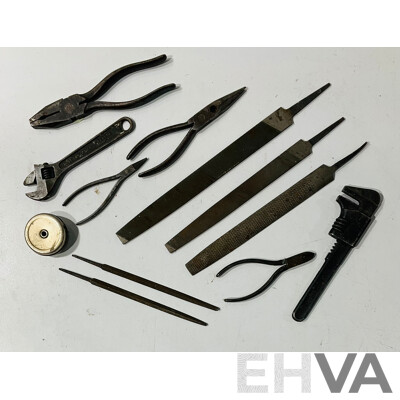 Collection of Vintage Hand Tools Including Files, Clippers and More