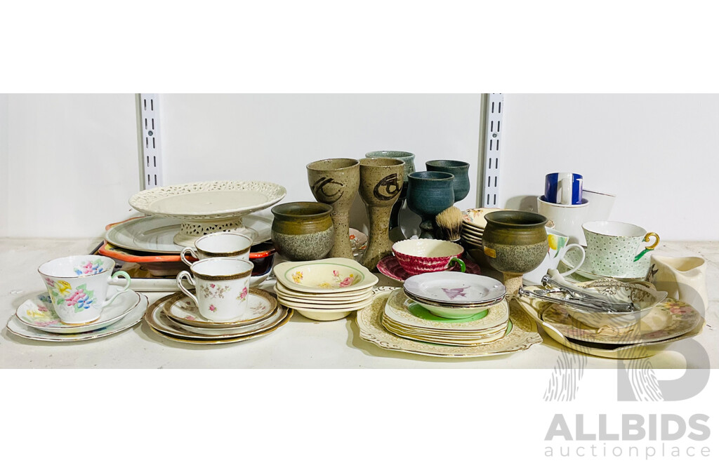 Very Large Collection of English Porcelain and Stoneware Including Examples From Woods Ivory Ware, Wellington and More
