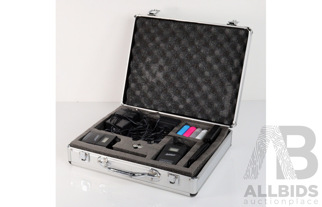 Set Five Ashton RC200 Wireless Receiver Sets, to Suit Ashton IEM Transmitter, in Padded Hard Carry Case