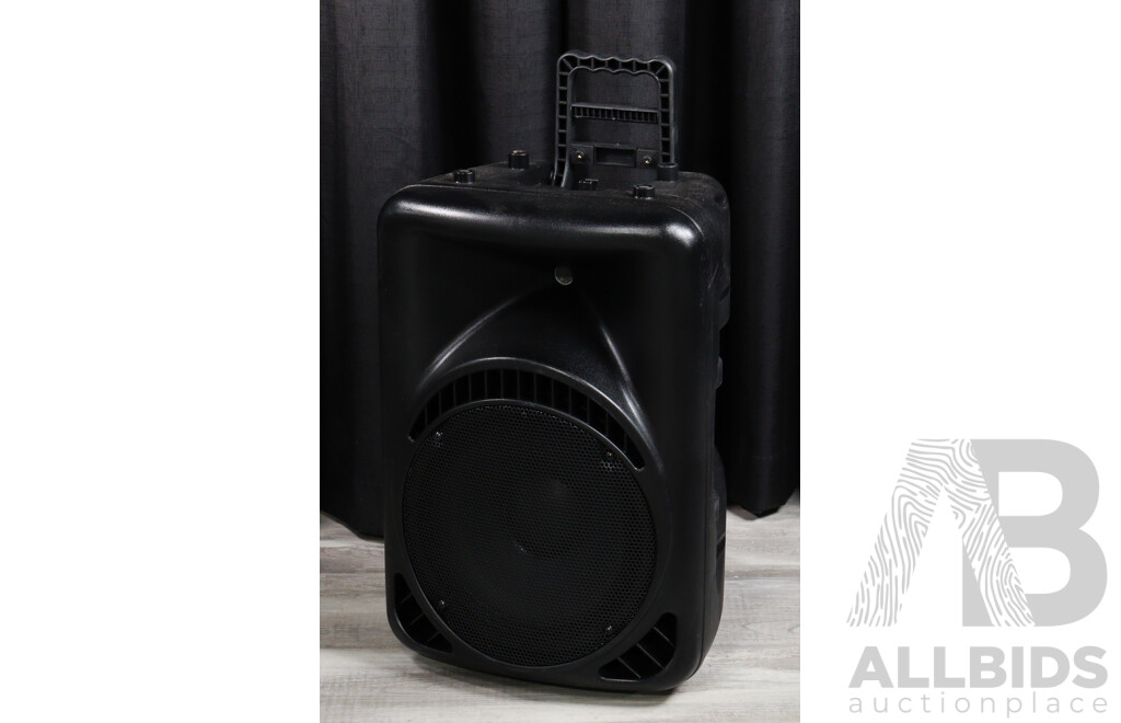 Unbranded PA Speaker with Handle and Wheels