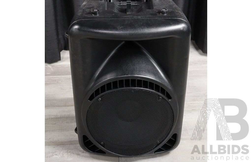 Unbranded PA Speaker with Handle and Wheels