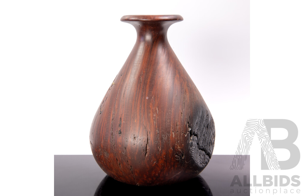 Heavy Australian Studio Hand Turned Eucalyptus Burl Vase