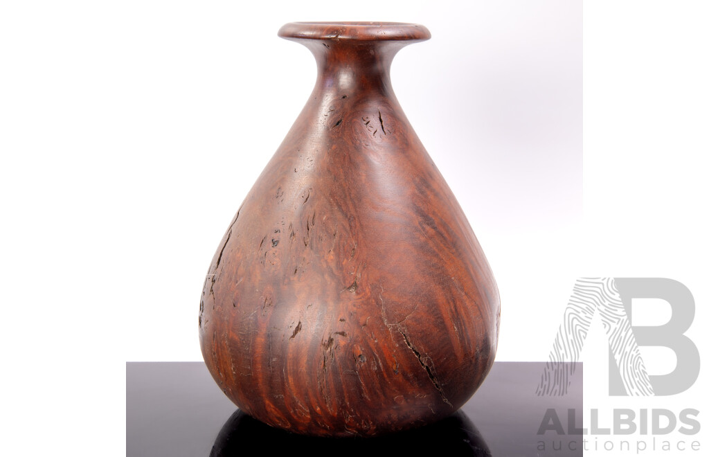 Heavy Australian Studio Hand Turned Eucalyptus Burl Vase
