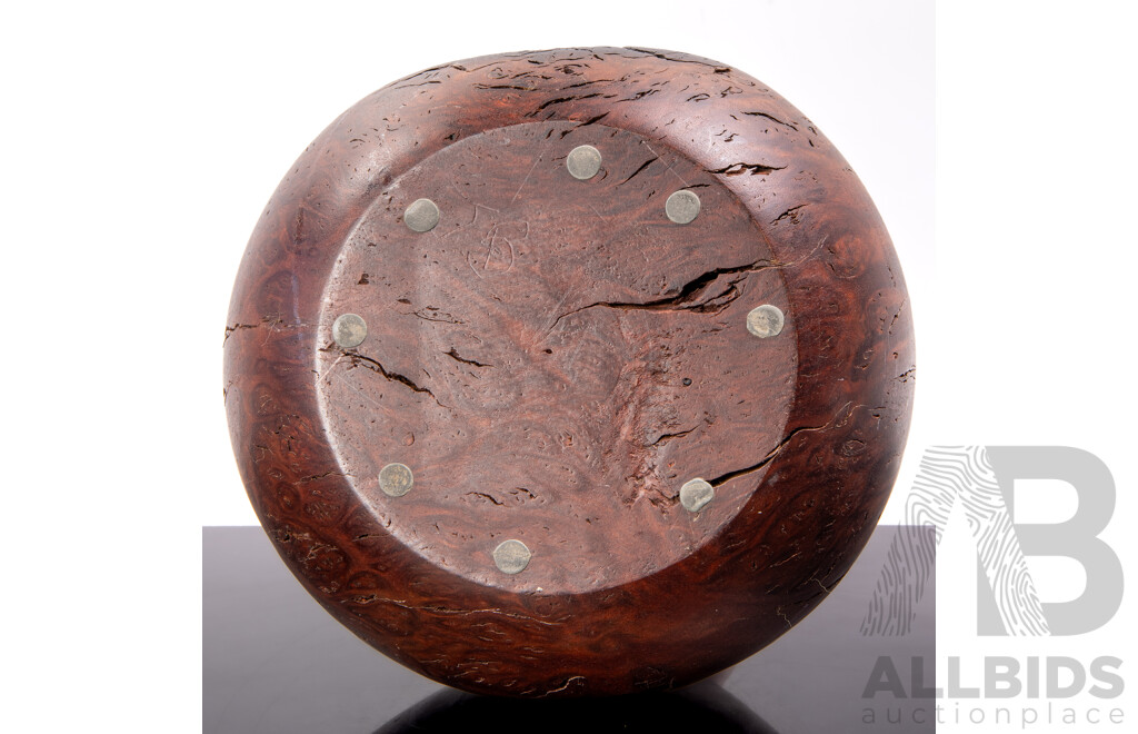 Heavy Australian Studio Hand Turned Eucalyptus Burl Vase