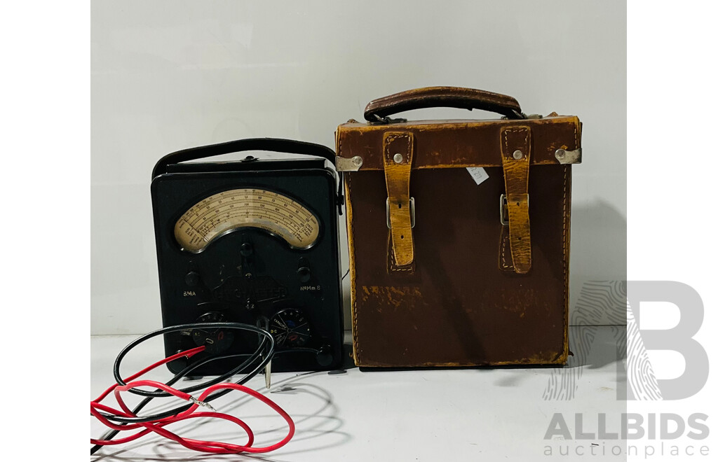 Vintage Universal Avometer in Leather Case