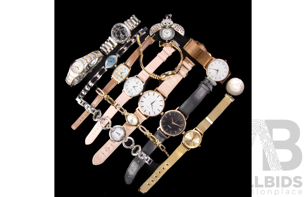 Collection of Ladies Wrist Watches, Elite, Lander, Jag and More 