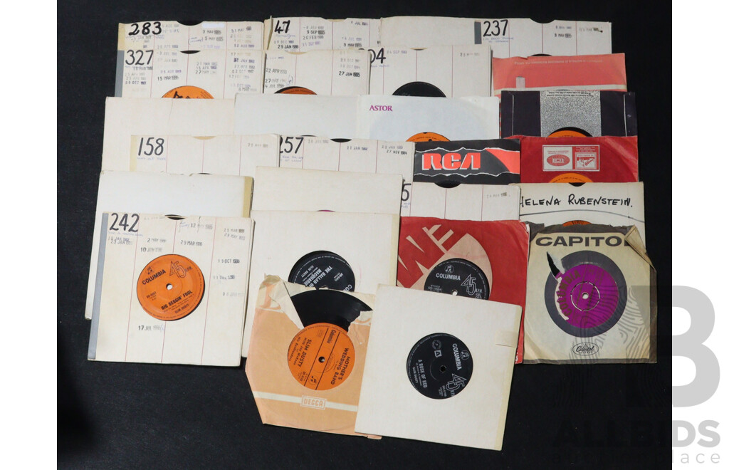 Collection 13 Vintage Vinyl 78s and Approx 20 x 45s, Mostly Slim Dusty and Buddy Williams