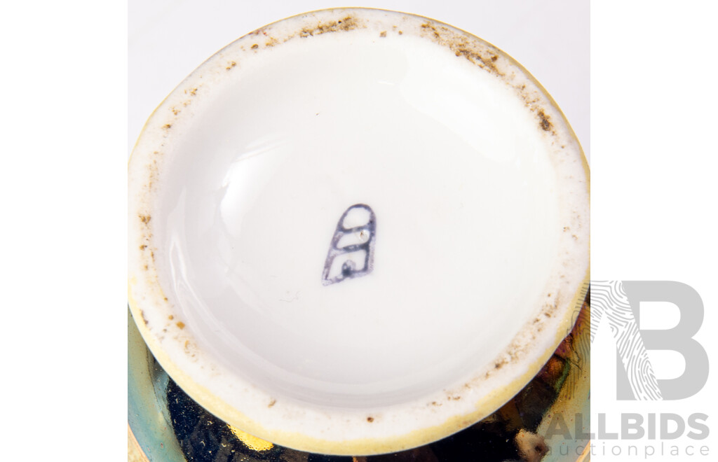 Collection Vintage Pieces Including Webb & Corbett Crystal Dish, Japanese Studio Pottery Oval Platter, Brass Candelabra in Page Boy Form and More
