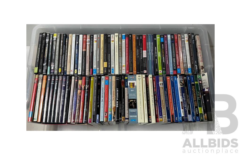 Collection of DVDs, Some Foreign Language, Mostly Classical Music Related