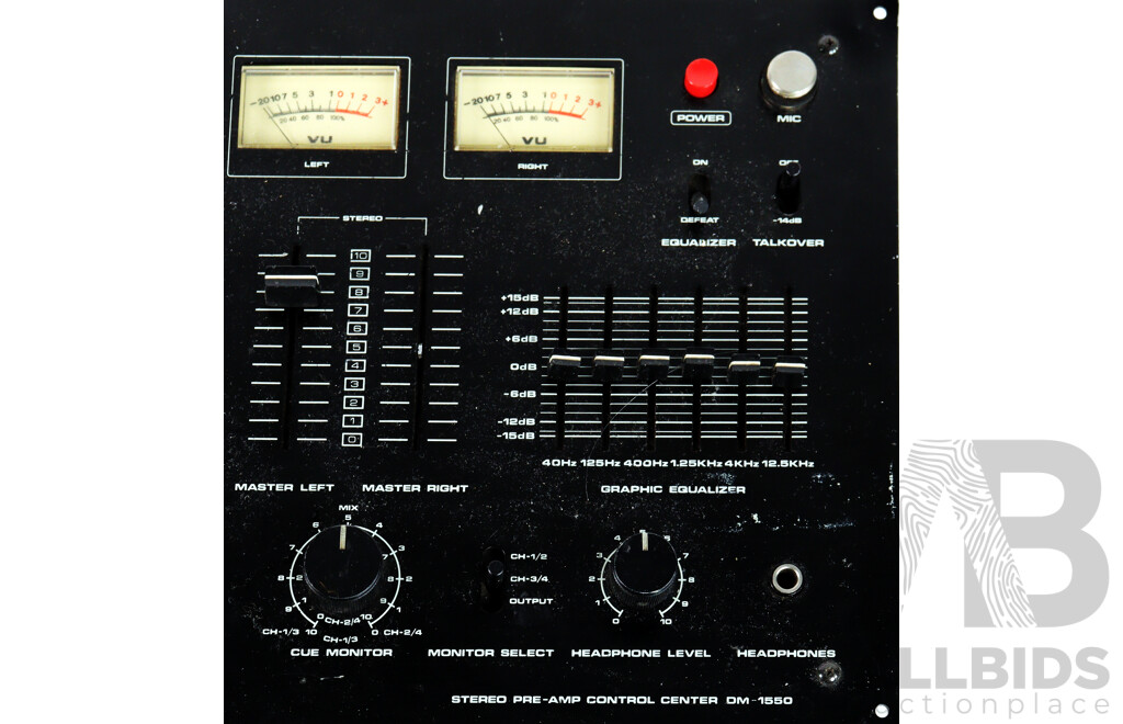 Numark Studio Audio Master Stereo Pre Amp Control Centre DM 1550