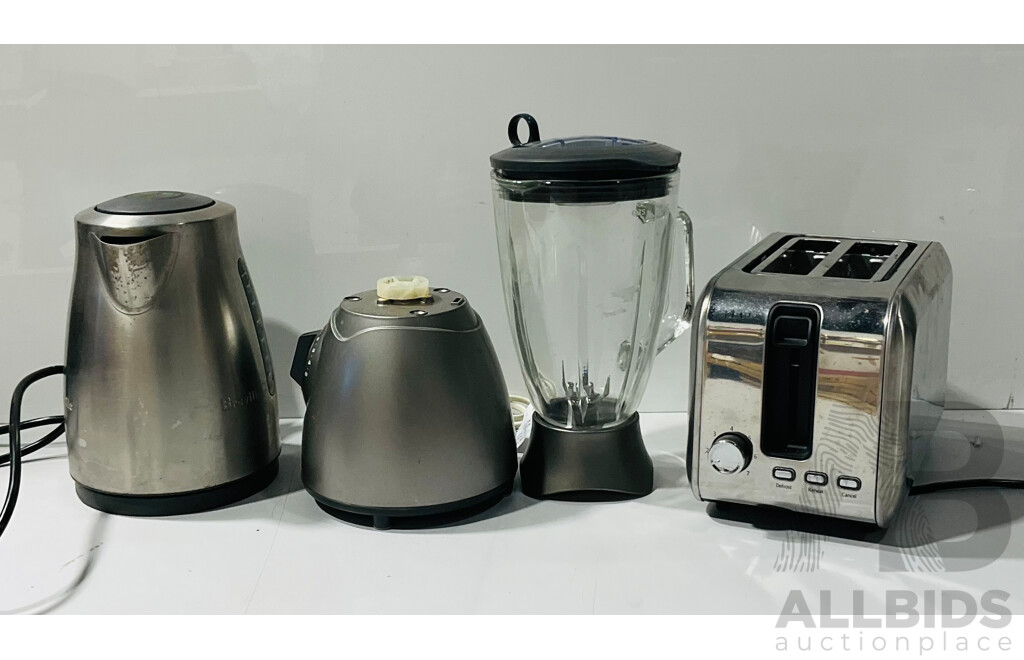 Collection of Kitchenware Including Breville Kettles, Toaster and Blender
