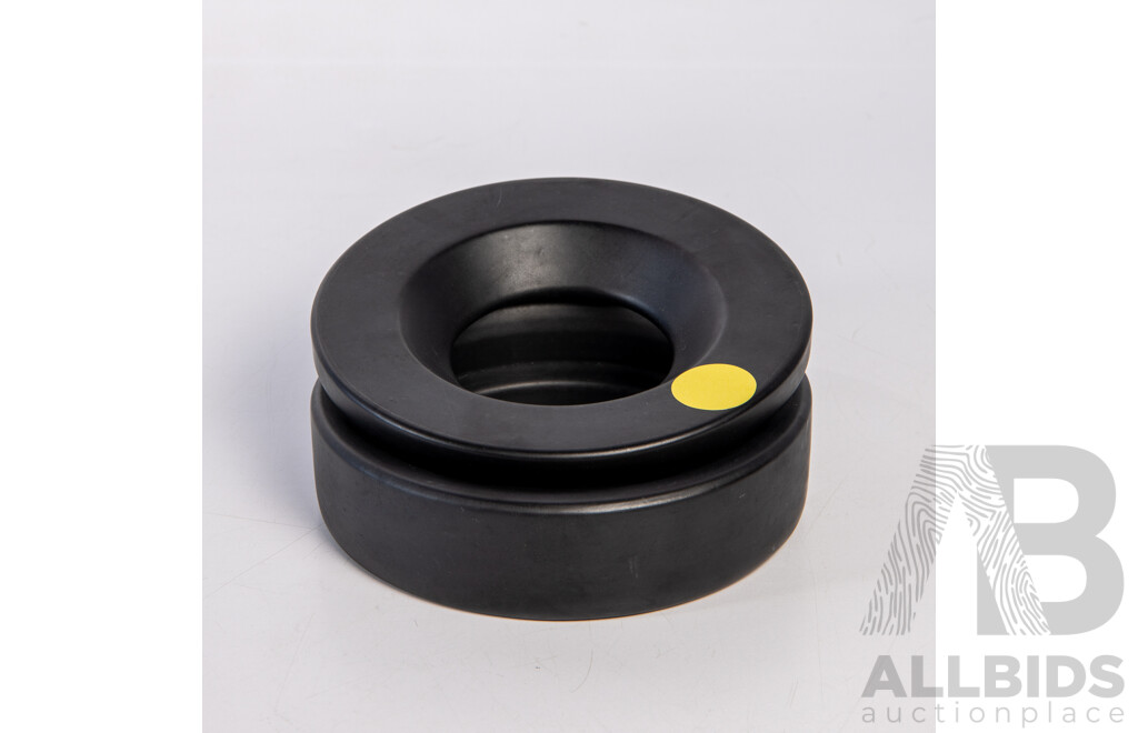 Mid Century Black Ceramic Danese Milano by Angelo Mangiarotti