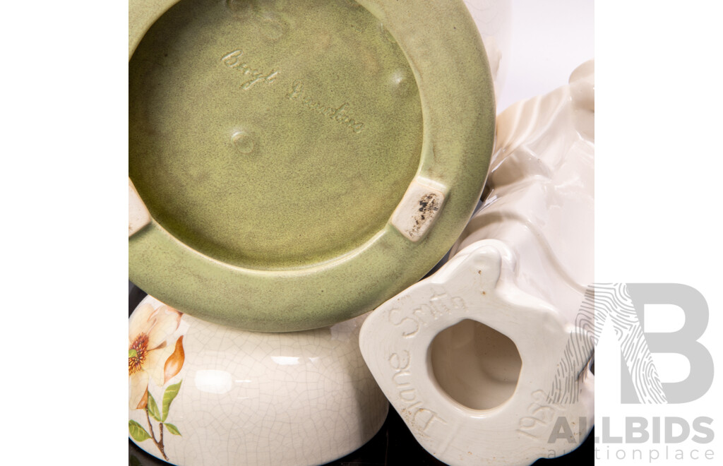 Ceramic Statue by Dianne Smith Along with Faux Chinese Ginger Jar by Beryl Dawkins