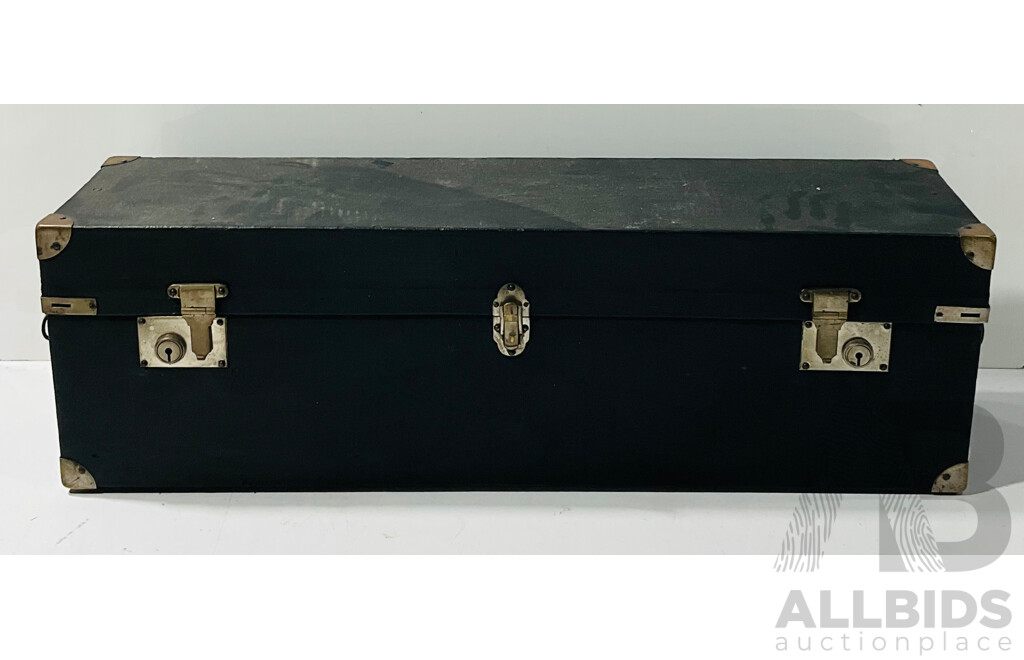 Empty Picnic Box with Leather Straps