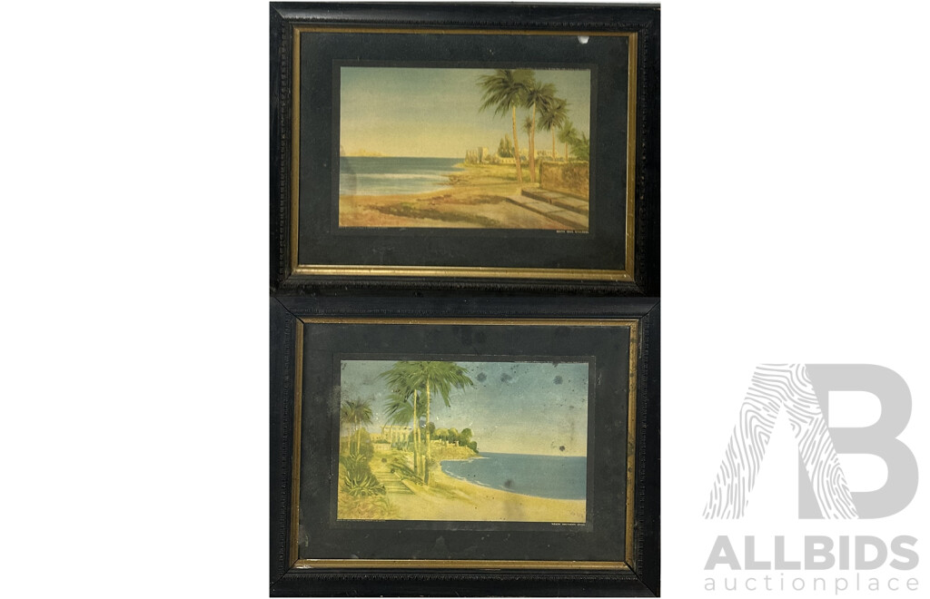 Phillipe G. De Latour, (20th Century, French, ?-), South Sea Stillness & 'Neath Southern Skies, Vintage Colour Prints, South Sea Isles Originals, 47.5 6 x 60.5 cm (frame) (2)