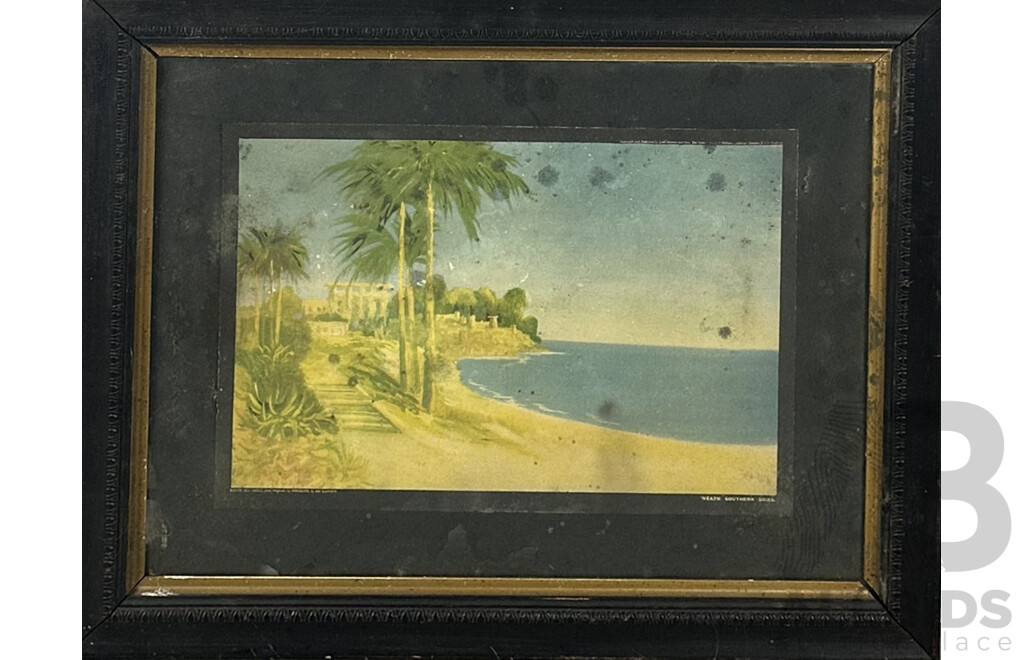 Phillipe G. De Latour, (20th Century, French, ?-), South Sea Stillness & 'Neath Southern Skies, Vintage Colour Prints, South Sea Isles Originals, 47.5 6 x 60.5 cm (frame) (2)