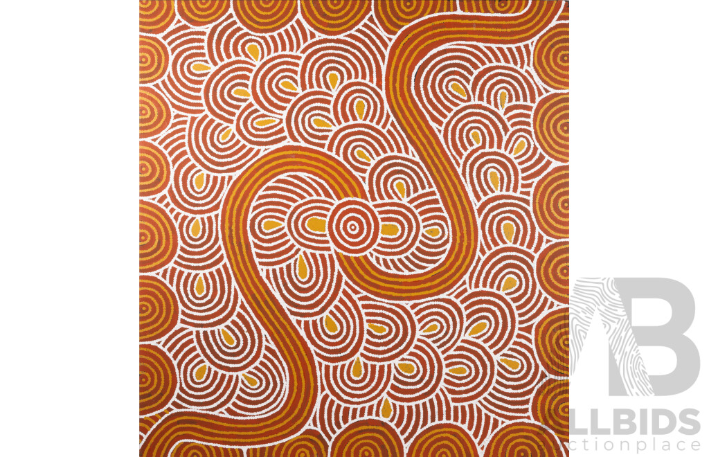 Mary Dixon Nungarrayi (20th Century, Indigenous-Australian, 1960-), Untitled, (2015) Acrylic on Canvas, 86 x 83 cm