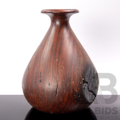 Heavy Australian Studio Hand Turned Eucalyptus Burl Vase