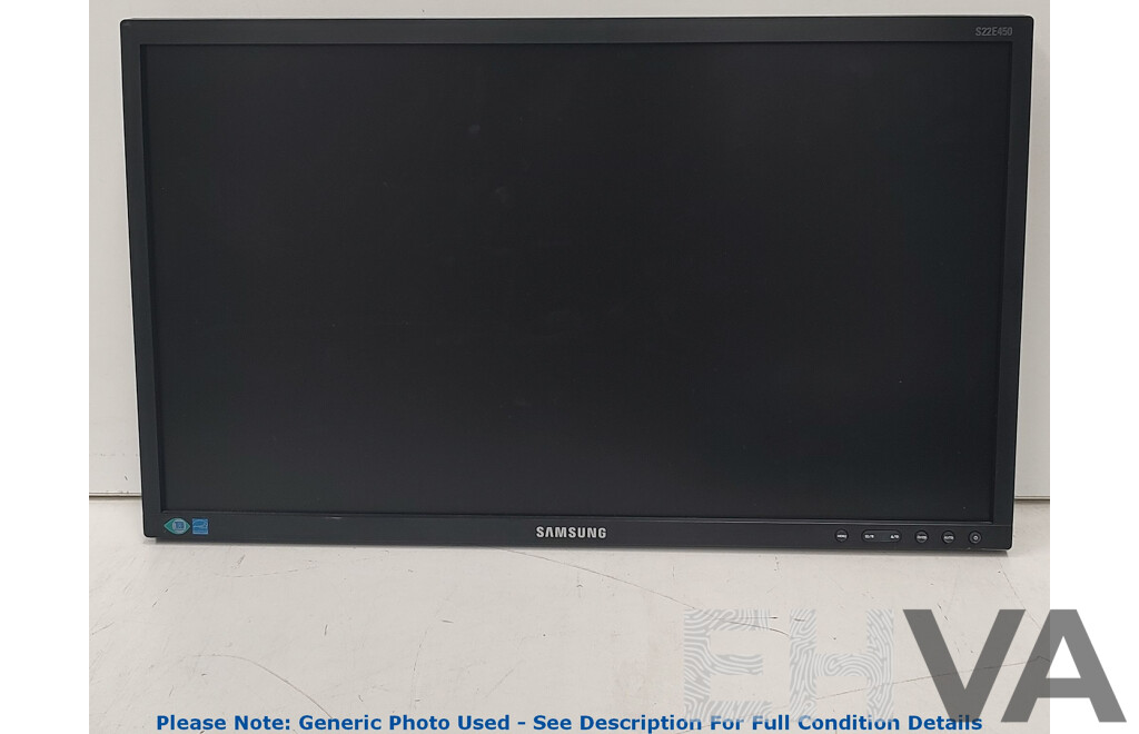 Samsung (S22E450BW) 22-Inch Widescreen LCD Monitors - Lot of Ten