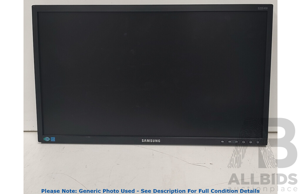 Samsung (S22E450BW) 22-Inch Widescreen LCD Monitors - Lot of Ten
