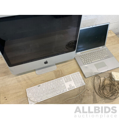 Old Apple Computer, Laptop and Accessories  - Lot of 4