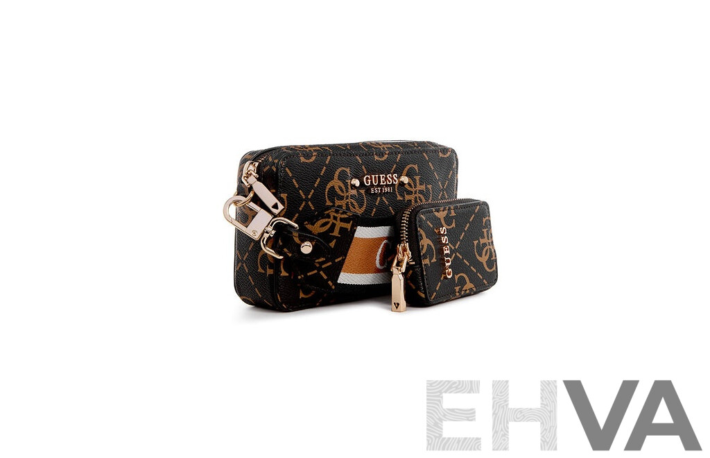 GUESS Brown Logo Rea Mini Crossbody Bag - ORP $159