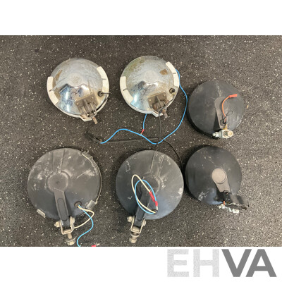 Assorted HELLA  Spot Light Lamps - Lot of 6