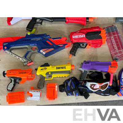 Assorted NERF Toy Guns & Accessories