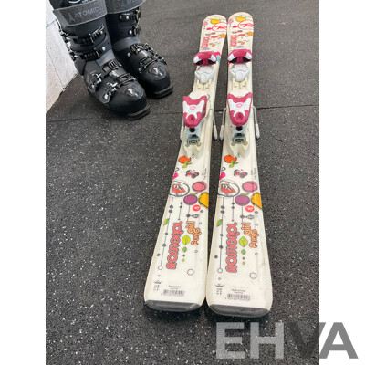 ATOMIC Ski Boots and Rossignol Girls Skis - Lot of 2