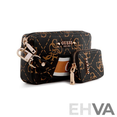 GUESS Brown Logo Rea Mini Crossbody Bag - ORP $159