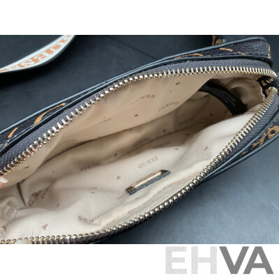 GUESS Brown Logo Rea Mini Crossbody Bag - ORP $159