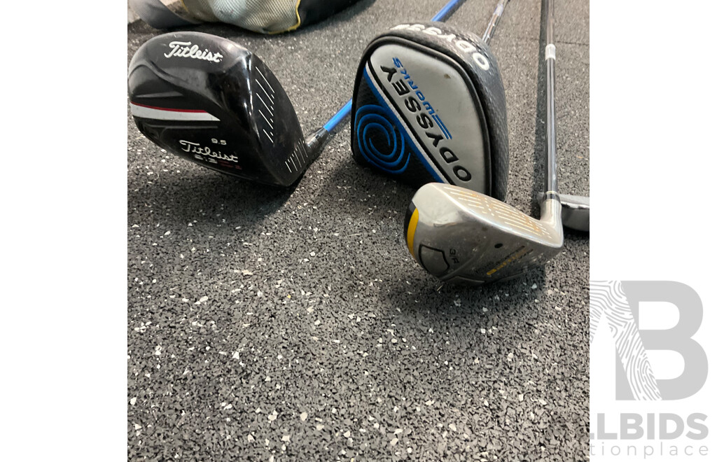 Assorted Golf Clubs & 1 Bag Full of Used Golf Balls
