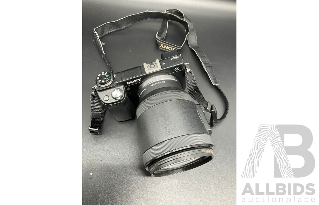 SONY NEX-6 Black Body 16.1MP Digital Camera with 18-200mm OSS, E 3.5-6.3 Lens (Black), Sony Stereo Microphone (ECM-XYST1M) with Accessories