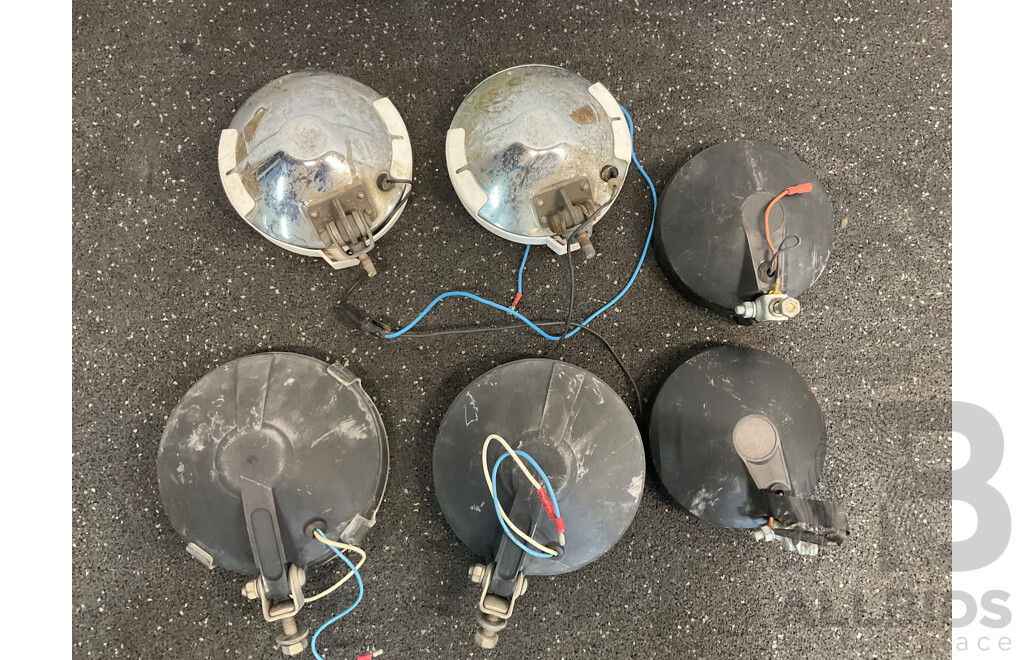 Assorted HELLA  Spot Light Lamps - Lot of 6