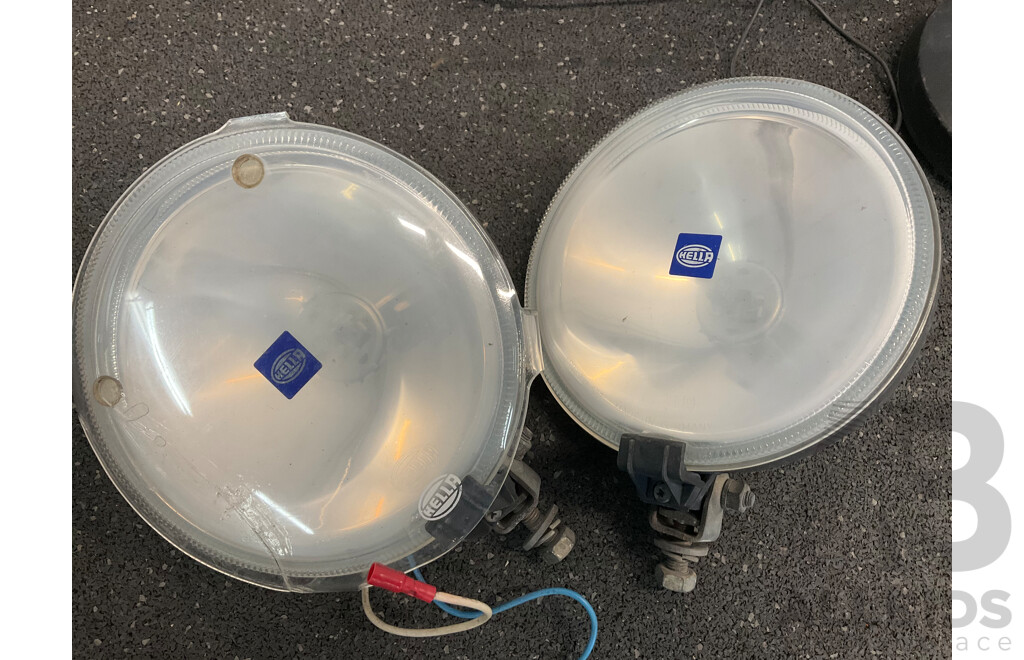 Assorted HELLA  Spot Light Lamps - Lot of 6