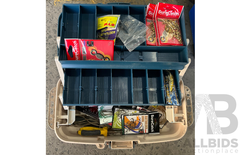 Large Lot of Mixed Fishing Gear - Crab Pot, Lures, Reels and More
