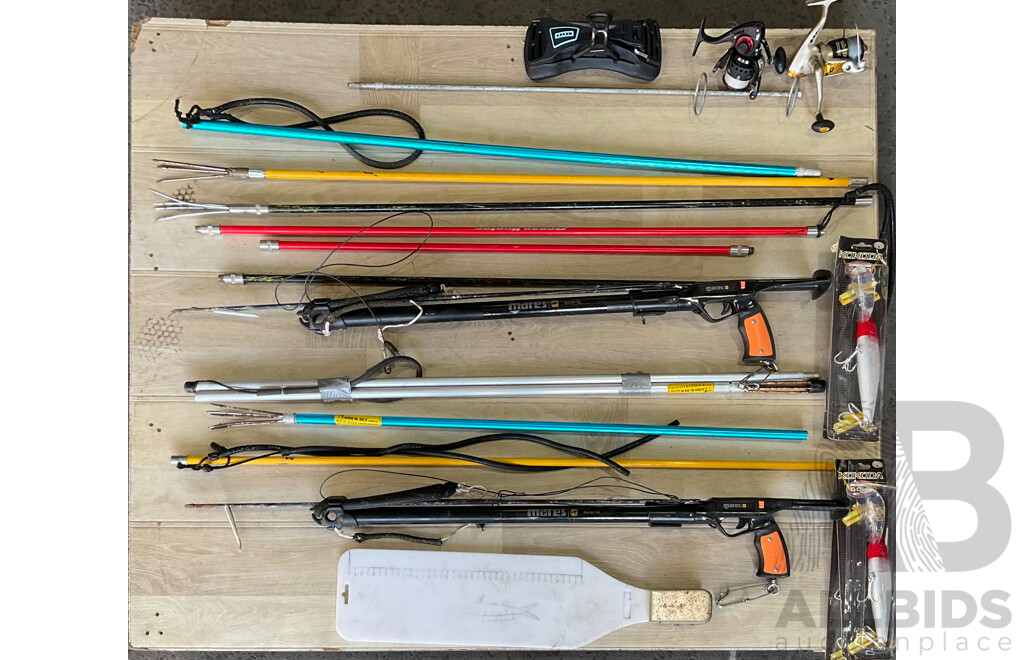 Large Lot of Mixed Fishing Gear - Crab Pot, Lures, Reels and More