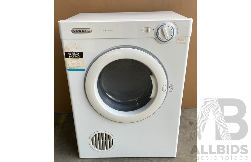 SIMPSON 4KG 39P400M-V1 Vented Dryer
