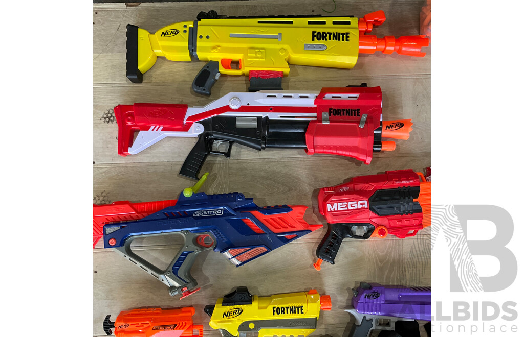 Assorted NERF Toy Guns & Accessories