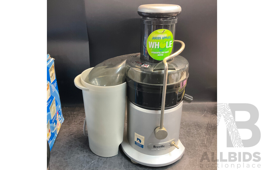 BREVILLE Juice Fountain & Sunbeam Frozen Dessert Maker & NESCAFE Dolce Gusto Coffee Machine - Lot of 3