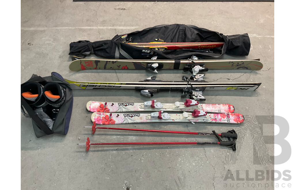 DALBELLO Ski Boots & Assorted Ski for Kids & Adult Includes FISCHER,HEAD & More