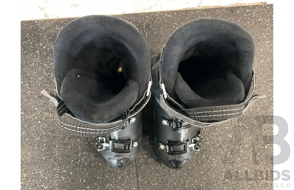 ATOMIC Ski Boots and Rossignol Girls Skis - Lot of 2