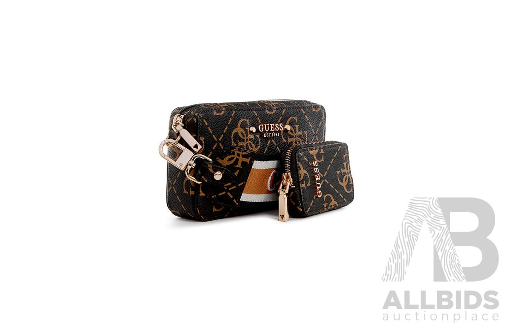 GUESS Brown Logo Rea Mini Crossbody Bag - ORP $159