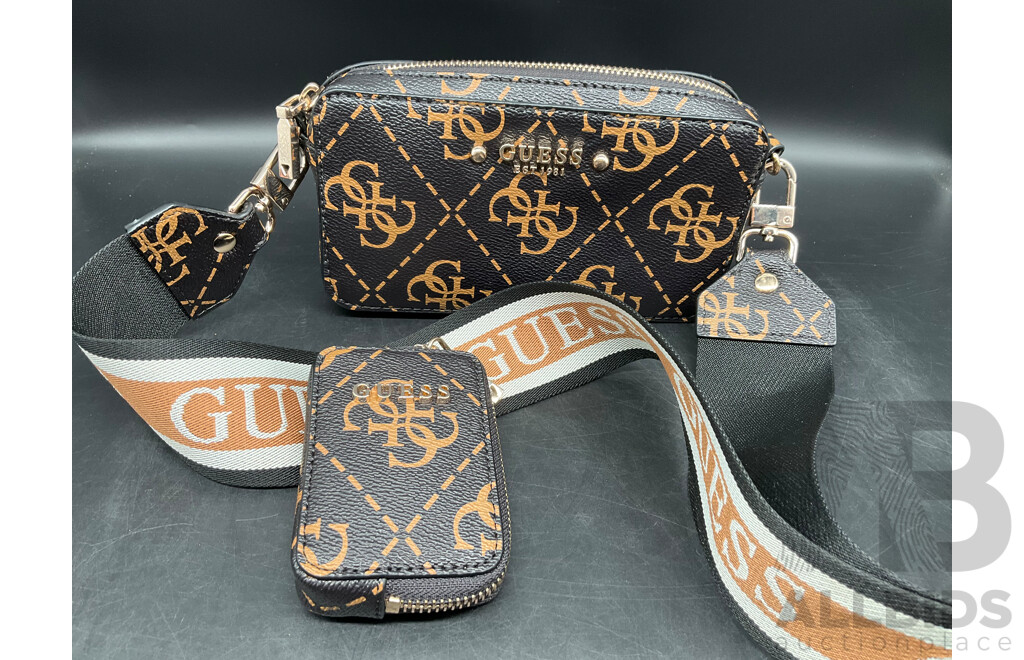 GUESS Brown Logo Rea Mini Crossbody Bag - ORP $159