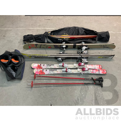 DALBELLO Ski Boots & Assorted Ski for Kids & Adult Includes FISCHER,HEAD & More