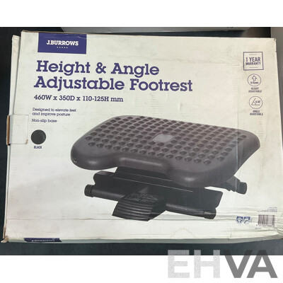 J.BURROWS Adjustable Footrest & FELLOWS Laptop Riser & Step File Organizer & MINISO Wireless Speaker