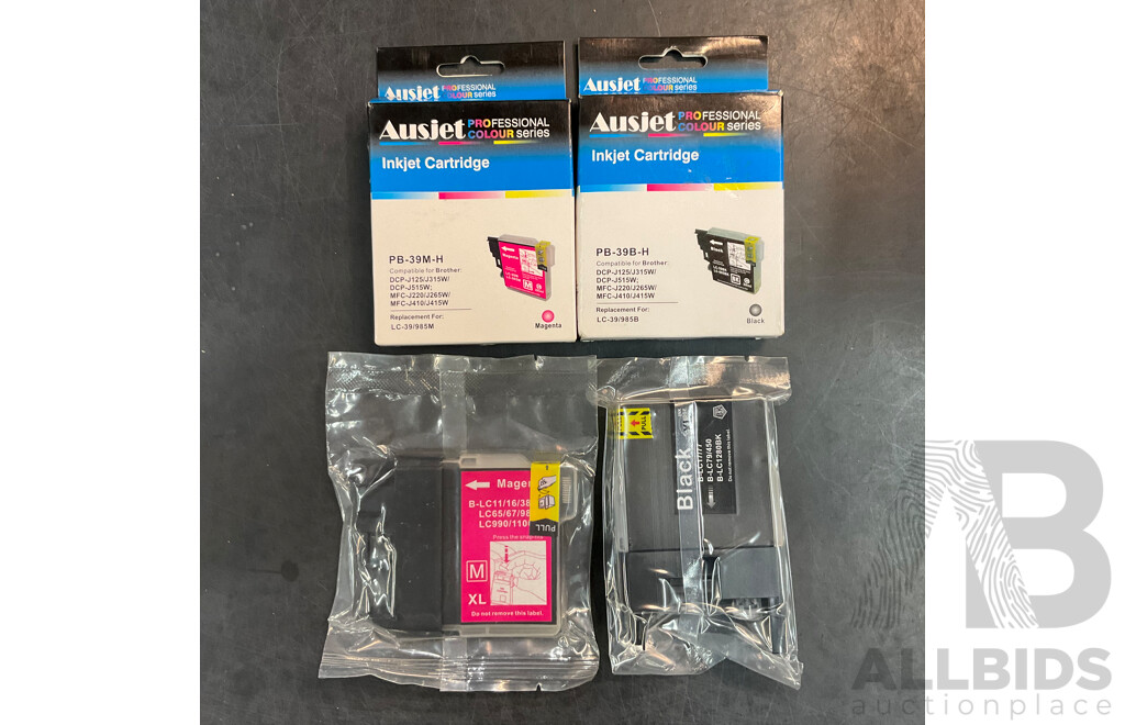 HP, AUSJET, CALIDAD Assorted Ink Cartridge - Lot of 13
