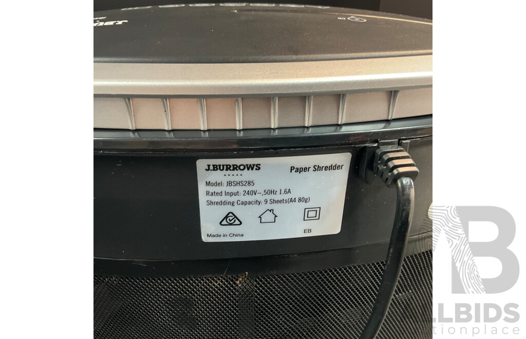 J.BURROWS JBSHS285 Paper Shredder