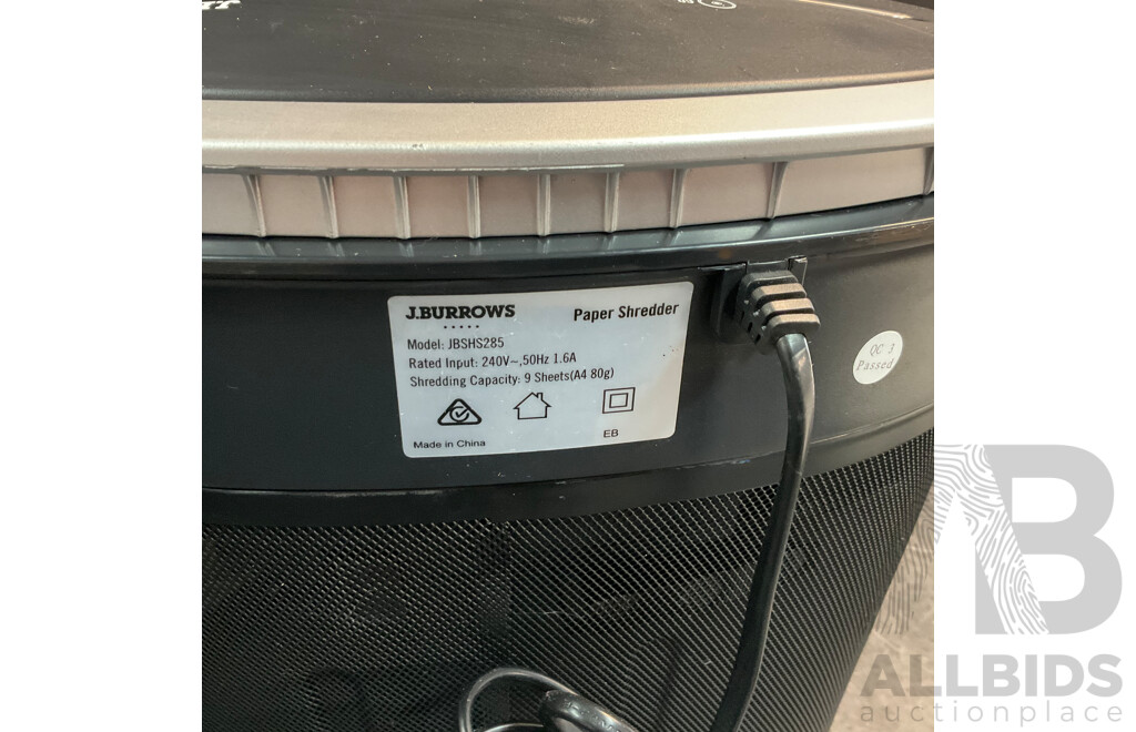 J.BURROWS JBSHS285 Paper Shredder