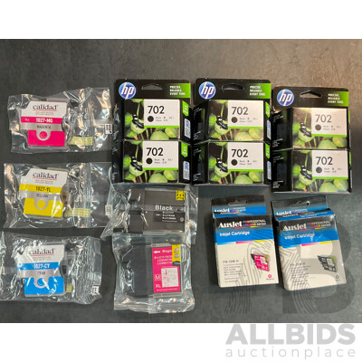 HP, AUSJET, CALIDAD Assorted Ink Cartridge - Lot of 13
